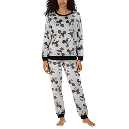 

Disney Womens 2-Piece Fleece Jogger Lounge Set (Mickey Mouse X-Large)