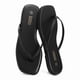 thumbnail image 3 of Chanclas Rihero de piel negra para mujer, talla 6.5, 3 of 6