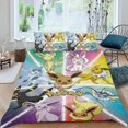 thumbnail image 2 of Eevee Evoluciones Estéticas Conjunto de sábanas temático, trío de piezas, cómodo y amigable con la piel, diseño único, regalo de decoración para el hogar para familiares, amigos y fans,173cm *218cm, 2 of 6