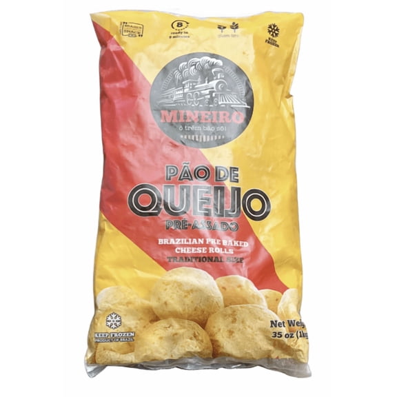 Mineiro Brazilian Pre Baked Cheese Rolls 35oz | Pao de Queijo Tradicional Pre Assado