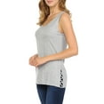 thumbnail image 2 of Bonamie Women's Tank Top, Raw Edged at Neck & Armhole Band with Small Lattices at Sides, 2 of 3