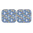 thumbnail image 3 of Uemuo Chicken Family Printed 2 PCS Car Windshield Sun Shade, Auto Sun Heat and UV Rays Blocker, Foldable Automotive Front Window Sunshade Protector, 3 of 7