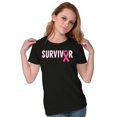 thumbnail image 4 of Breast Cancer Survivor Pink Ribbon Womens Fitted Plus Size Graphic Tee Brisco Brands 2X, 4 of 5