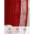 thumbnail image 6 of Sheer Curtains 54 Inch Length 2 Panels Set for Kitchen, Dark Red Greek Key Semi Sheer Curtains for Windows, Geometric Greece Ancient Farmhouse Geo Voile Window Treatments Rod Pocket Curtain, 6 of 7