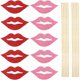 thumbnail image 1 of wonima44 40pcs Red Lips Handheld Photo Props for Parties Funny Festival Decorations with Sticks for Birthdays Weddings Family Gatherings Reusable Party Supplies, 1 of 1