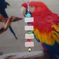 thumbnail image 2 of Paquete de 2 juguetes grandes para masticar pájaros, piedra de calcio con campanas, accesorios para jaula de pájaros, juguetes para jaula para ratas, hámster, chinchilla, conejo, gris africa, 2 of 5