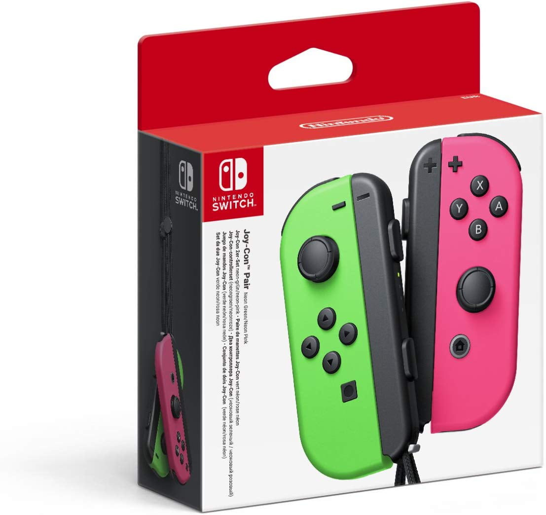 配送員設置 Nintendo Switch Neon Green & Pink Joy-Con Controllers Pair Nintendo Switch