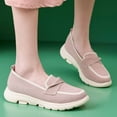 thumbnail image 2 of Orthopedic Platform Penny Loafers for Women Spring Fall Comfort Knitted Fashion Casual Slip on Walking Wedges Dress Shoes, 2 of 6