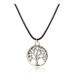 thumbnail image 1 of Collar con colgante hecho por Surfer - Collar de algodón resistente al agua con colgante de acero inoxidable - Collar de surfista para hombre y mujer - Joyería Rasta hecha a mano (Árbol de la vida) TUNC Sencillez, 1 of 3