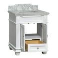 thumbnail image 2 of Elizabeth 30" Bathroom Vanity with White Cabinet and Carrara Marble Top, 2 of 6