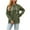 Green, variant on Cmfcve Athletic Work Woman Sweatshirt with Zipper Solid Color High Neck Split Hoodies Loose Fit Long Sleeve Pullover Outerwear Jackets