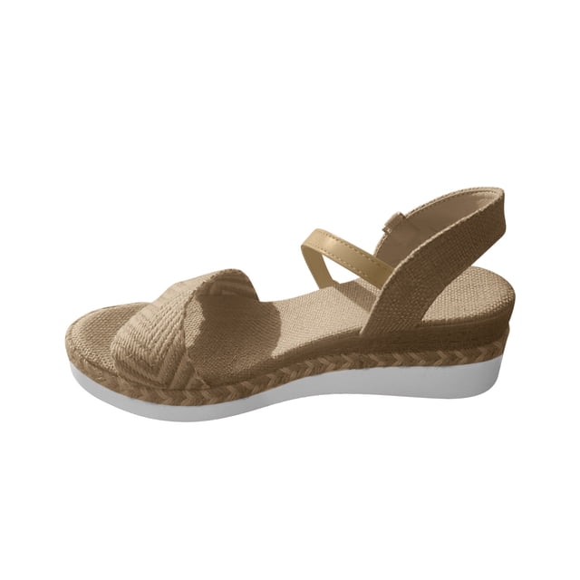 Amzcrzy Zapatos de mujer,Zapatos de mujer,Zapatillas de mujer, Sandalias de tacón inclinado con hebilla de una sola línea y suela gruesa para mujer Sandalias Mujer Zapatillas De Casa