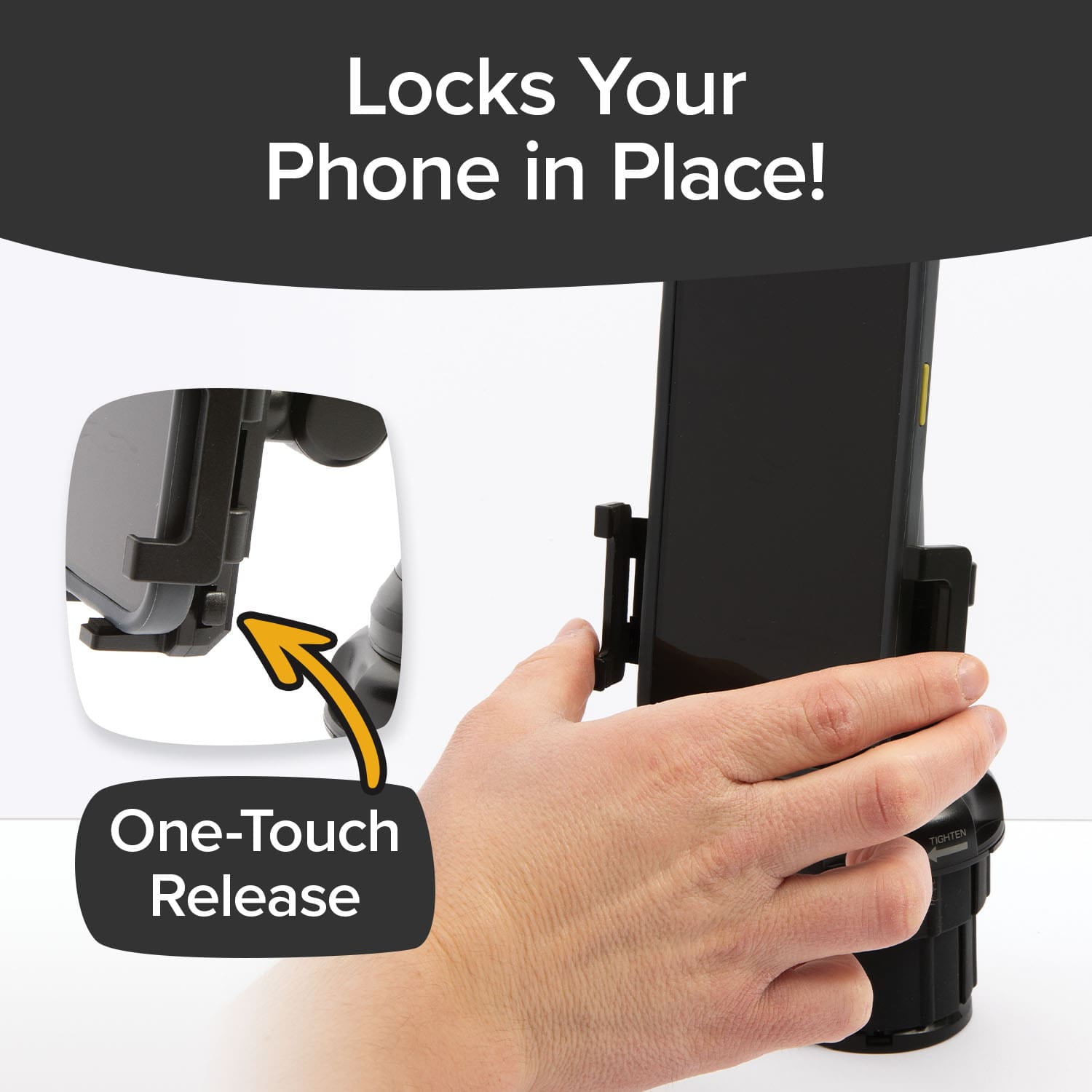 Phone Crane Mount for Car As Seen On TV, Raises Your Phone Over a Foot Higher