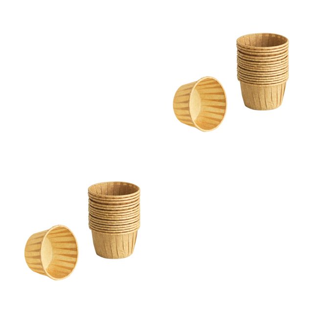 Bewildely Forro para cupcakes resistente al calor, vaso de papel para hornear redondo, accesorios para hornear en la cocina del hogar color de papel kraft 2piezas Bewildely CBP128907