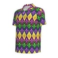 thumbnail image 4 of Wukai Mardi Gras4 Men’s Polo Shirts,Quick-Dry Athletic Shirt,Classic Fit Shirts-Small, 4 of 8