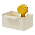 thumbnail image 2 of Suction Cup Kitchen Storage Basket, Multifunctional Wall Mounted Sponge Organizer, Non-Perforated Cloth Holder, Kitchen Sink Organizer, Kitchen Storage, White/Orange/Beige, 2 of 5