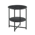 thumbnail image 5 of SYNGAR Modern 2-Tier Round Side Table, End Table for Living Room & Bedroom, Coffee Tables with Storage Shelf, Black, 5 of 7