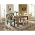 thumbnail image 2 of Pemberly Row 17.5" Contemporary Wood Dining Side Chair in Teal Green (Set of 2), 2 of 5