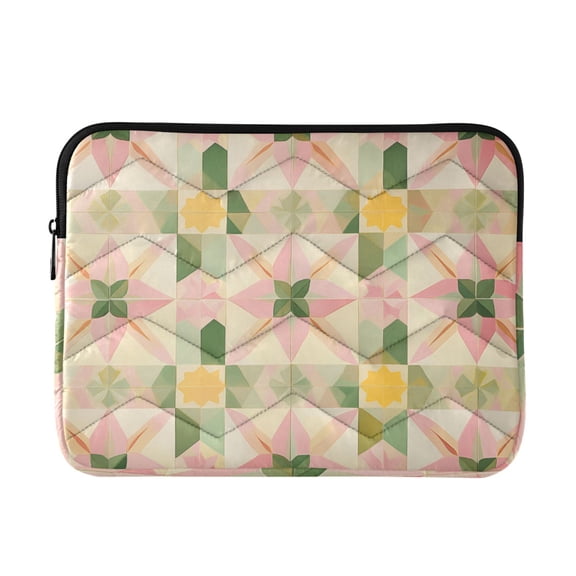 FORMRS 13"-13.3" Laptop Sleeve Protective Case Soft Carrying Quilted Computer Bag Cover, Retro Pink Stars