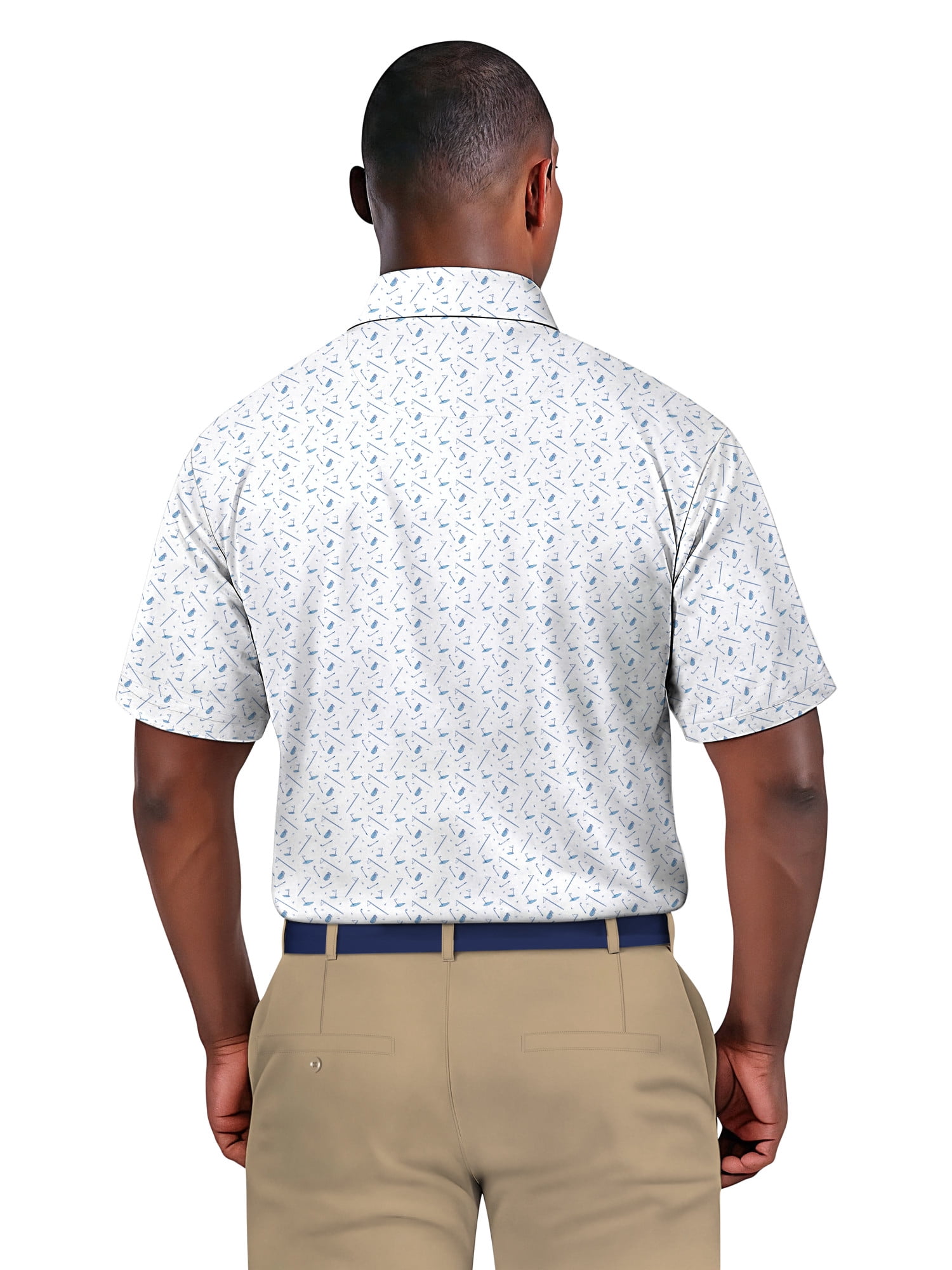 Ben Hogan Men's & Big Men's Performance Golf Themed Short Sleeve Polo Shirt, up to 5XL