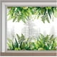 thumbnail image 1 of Pegatina para ventana de helecho, hojas verdes de pteridofito, grandes adhesivos estáticos para ventanas, reutilizables, anticolisión, no adhesivos para evitar colisiones de aves., 1 of 9