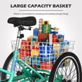 thumbnail image 6 of Lilypelle Adult Folding Tricycle with Low Step Through,20 Inch 7-Speed Three Wheel Cruiser Bike Trike with Cargo Basket, Foldable Tricycle for Adults, Women, Men, Seniors Exercise Shopping, 6 of 11