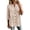 Beige A, variant on 3/4 Sleeve Button Down Shirts for Women Striped V-Neck Trendy Blouses Business Casual Plus Size Tops