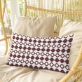 thumbnail image 4 of Retro Boho Pillow Covers, Linen Long Throw Pillow Case, Dark Red Geometric Pattern Rhombic Bohemia Holiday Pillow Protector Decorative Cushion Cover for Living Room/Bedroom 20" x 26", 4 of 8