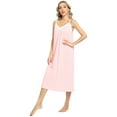 thumbnail image 6 of WBQ Women Nightgowns Sleeveless Lace V Neck Sleepwear Spaghetti Strap Pajama Dress Soft Sexy Sleep Shirt Loose Elegant Nightshirt,S-XXL, 6 of 6