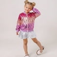 thumbnail image 4 of MEZZALL Girls Sequin Color Coats Sparkly Glitter Jacket Kids Fashion Outerwear Cozy Long Sleeve Tops, 4 of 4