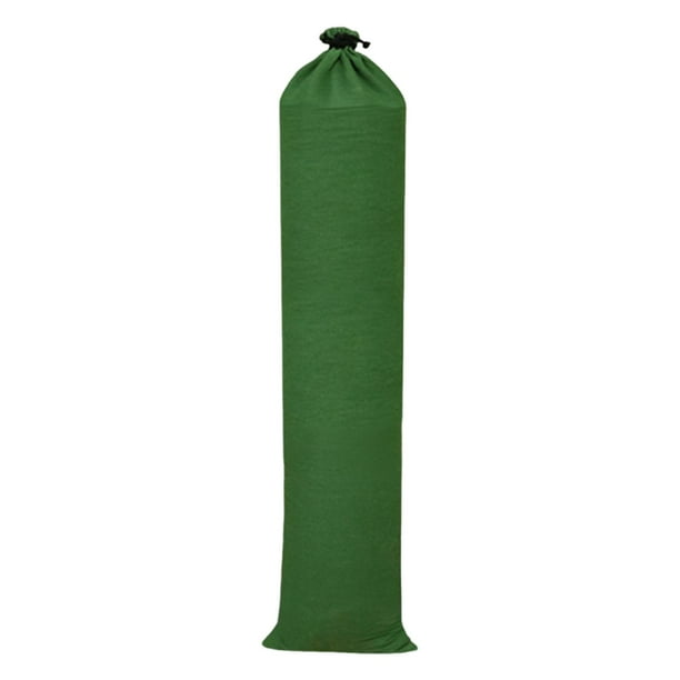 Saco de arena contra inundaciones, barrera portátil con banda elástica, reutilizable, de lona verde para Longitud 100 cm