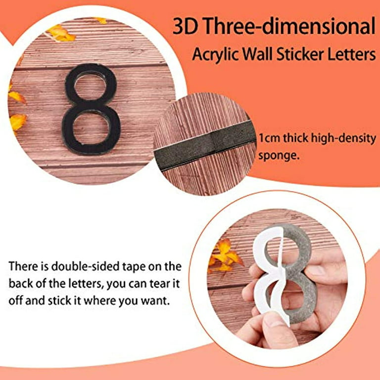 5 Sheets Mailbox Letters Stickers Adhesive Mailbox Numbers for Outside