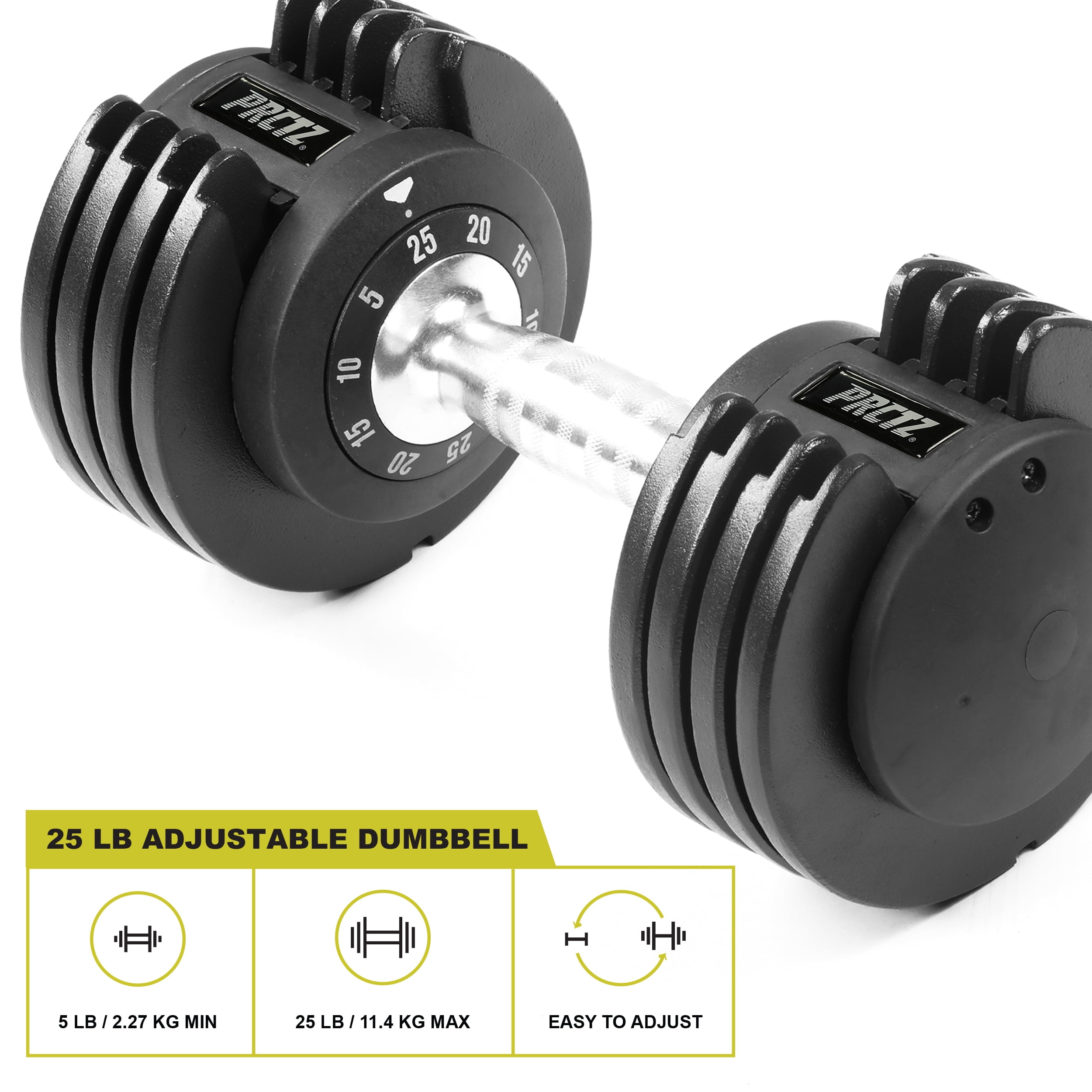 Details about   1 piece weight quickly adjustable 52.5lbs/24kg dumbbells 