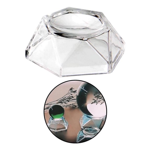 Base de bola de cristal transparente acrílico, soporte de adorno de bola Feng Shui, estante de exhibición de vidrio nuevo, adorno de estante (3 uds)