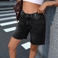 thumbnail image 4 of Women'S Jorts Baggy High Waisted Jean Shorts Ripped Denim Bermuda Shorts Y2K Shorts Black XXL, 4 of 8