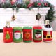 thumbnail image 4 of Wosthever Botella de vino de Navidad cubierta de polvo Navidad agua potable bebida decoración de Navidad bolsa de lana elástica cocina Bar Kits de decoración para fiestas Muñeco de nieve, 4 of 6