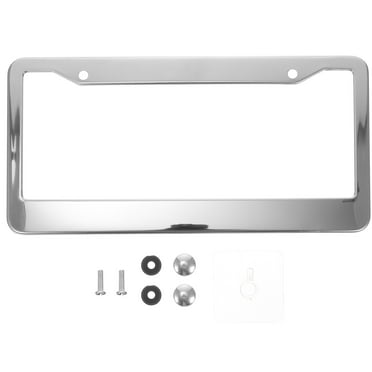 Stainless Steel License Plate Frame Cover for Car Ultra Thin Border Fits Sizes