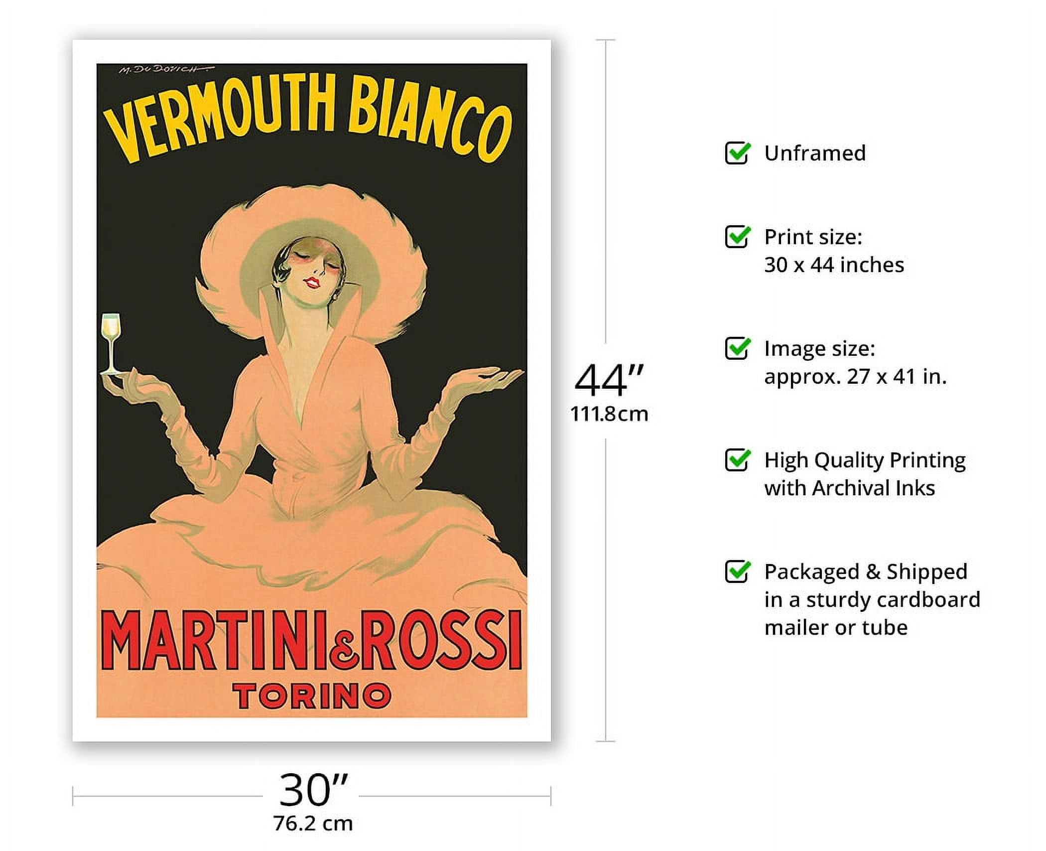 ポスター アート Vermouth Bianco（マルチェロ ドゥボビッチ） 額装品