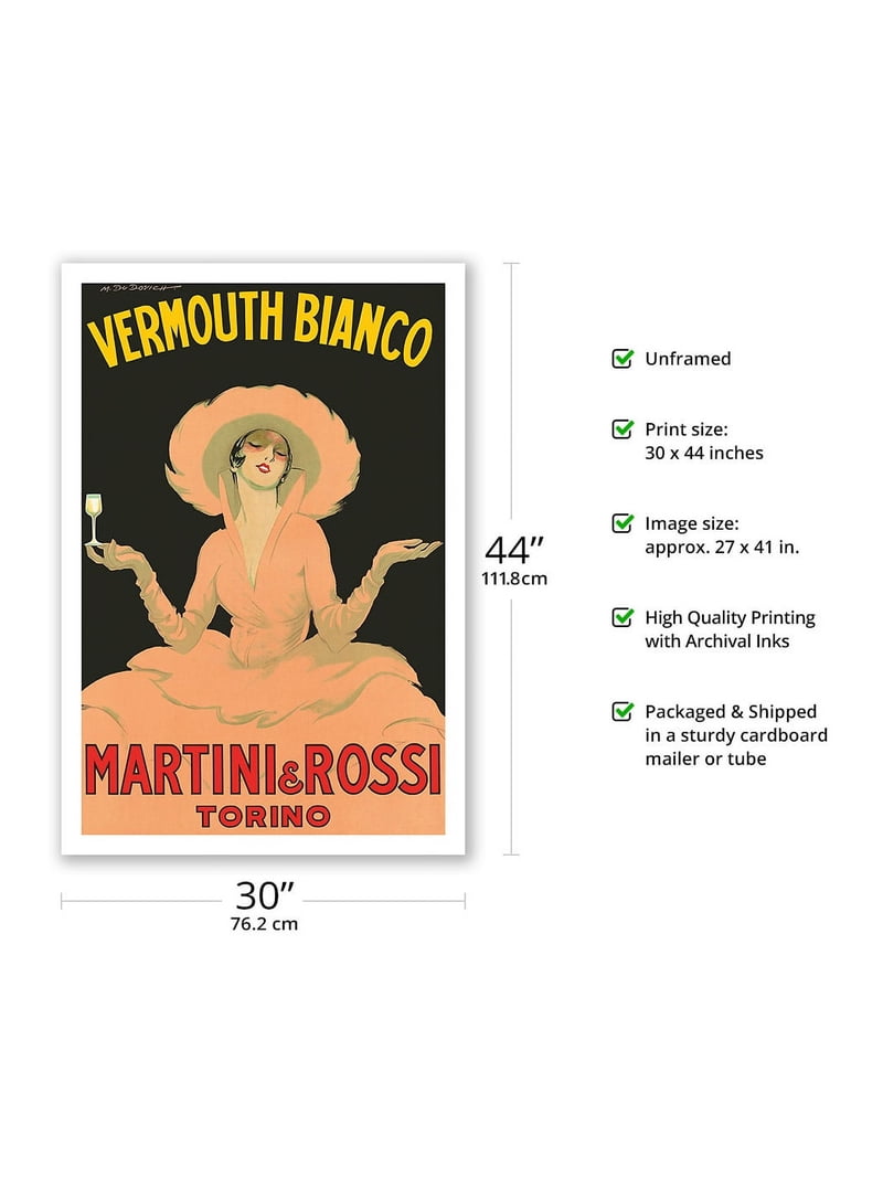 Vermouth Bianco - Martini & Rossi - Torino (Turin) Italy - Vintage