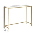 thumbnail image 4 of Table Console 39,4 Pouces, Table d'Entrée Moderne, Table en Verre Trempé, Cadre en Métal, pour Salon, Couloir, Couleur Or, 4 of 9