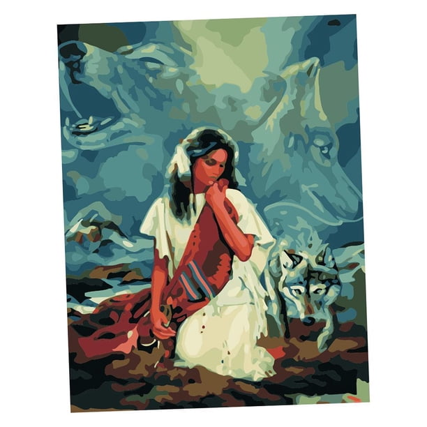 Kit de pintura de bricolaje por número, pintura en , arte de pared, imágenes colgantes, decoración, artesanal hecho , 15 Chica y Soledad Pintura de DIY por números
