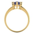 thumbnail image 4 of Solitaire Engagement Ring for Women - 2ct Simulated Tanzanite in 14K Yellow Gold Promise Ring, 4 of 7