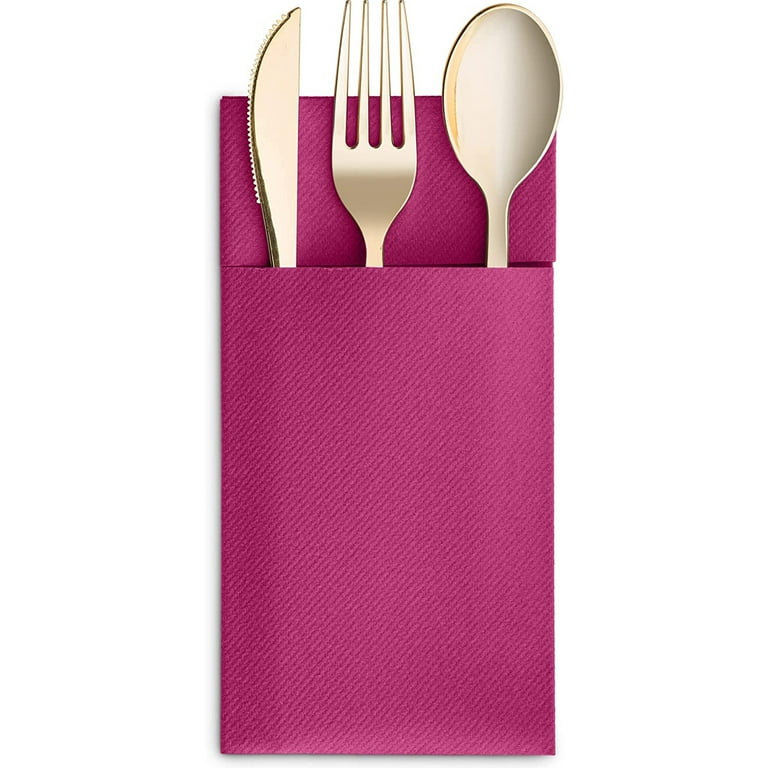 MY DRAP Dinner Napkins, Cotton, Fuchsia, 24 pieces 