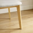 thumbnail image 3 of Art Leon Mid Century Dining Chairs Set of 2, Fabric Rattan Cane Back with Ash Frame, Off-White, 3 of 7