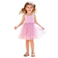 thumbnail image 3 of RMGVDSD Girls Spaghetti Strap Dress Toddler Summer Sleeveless Tulle Dresses Cute Birthday Party Sundress Kids Casual Princess Tutu Dress 4 Years, 3 of 7