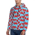 thumbnail image 3 of Salouo Cartoon Crabs Pattern Men's Fall Hoodie Sweatshirt,Sport Hoodie with Pockets for Men Pullover Casual Hooded Sweatshirt-4X-Large, 3 of 7