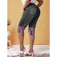 thumbnail image 4 of Talla grande High Rise Rise PAISLEY PRINT CAPRI Jeggings Rosegal Leggings de talla grande, 4 of 5