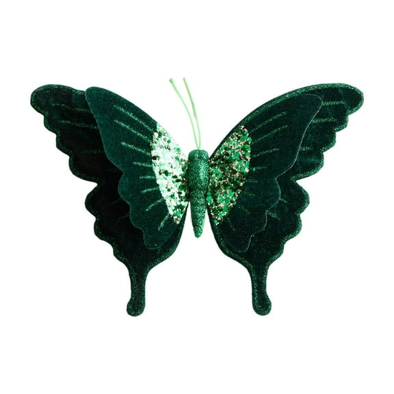 JoyMoreHome Christmas Artificial Butterfly Decoration with Clip, Lightweight Christmas Decor for Christmas Tree, Christmas Party