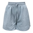 thumbnail image 6 of Casual Shorts for Women Summer Elastic Waist Wide Straight Leg Loose Lightweight Beach Shorts with Pockets, 6 of 9