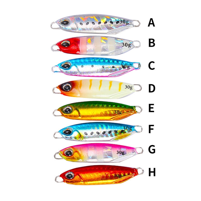 8 Pack Offshore Micro Butterfly Metal Jigs Fishing Lure Long Casting 7-60G